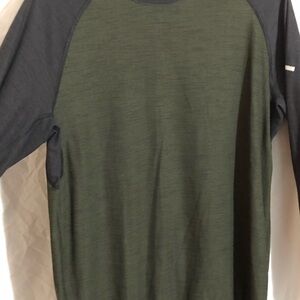 Men's Green and Gray Shirt